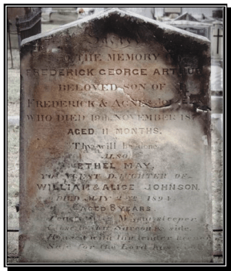 web Frederick Georger Arthur Johnson headstone
