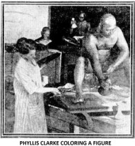 PHYLLIS COLORING A FIGURE